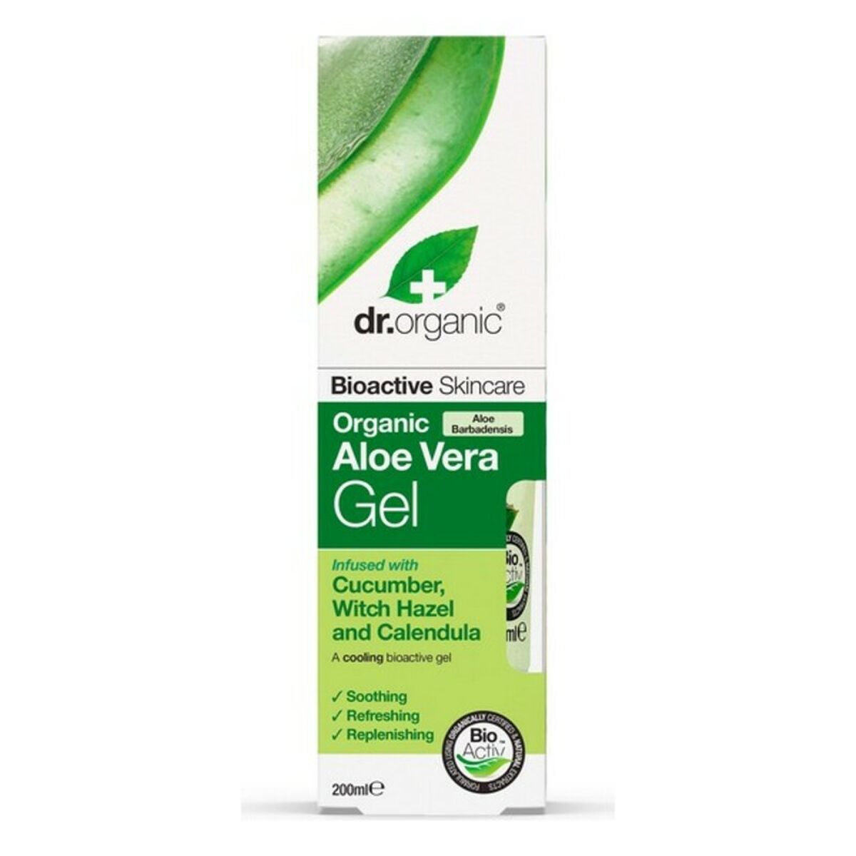 Moisturising Bath Gel with Aloe Vera Dr.Organic DR00238 200 ml skincare packaging