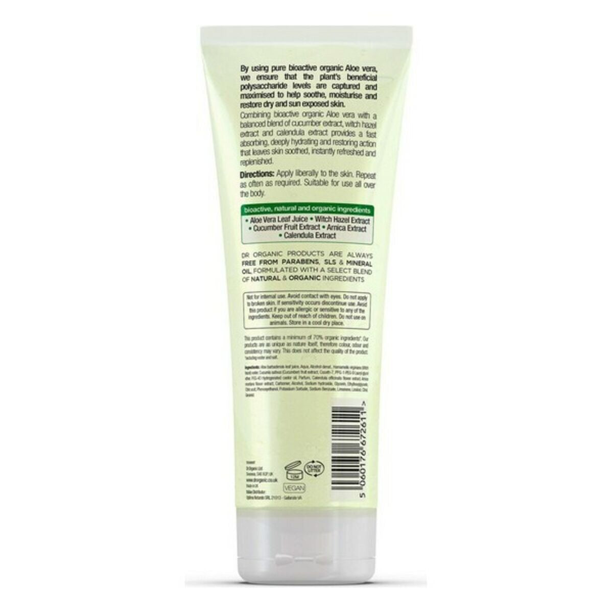 Moisturising Bath Gel with Aloe Vera Dr.Organic DR00238 200 ml skincare packaging