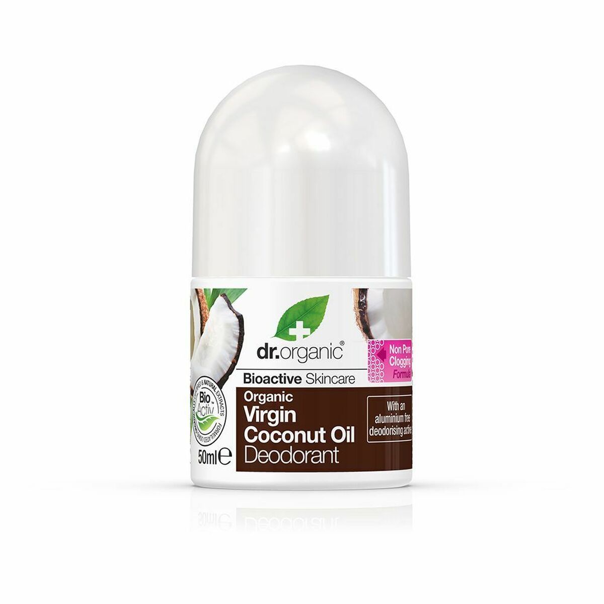 Roll-On Deodorant Dr.Organic Bioactive Organic 50 ml product packaging