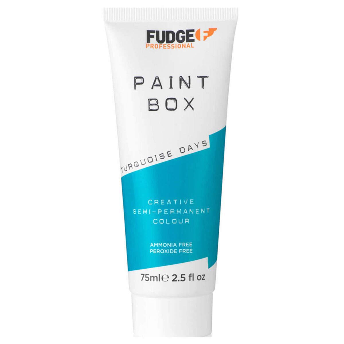 Semi-Permanent Tint Fudge Professional Paintbox Turquoise Days 75 ml product packaging