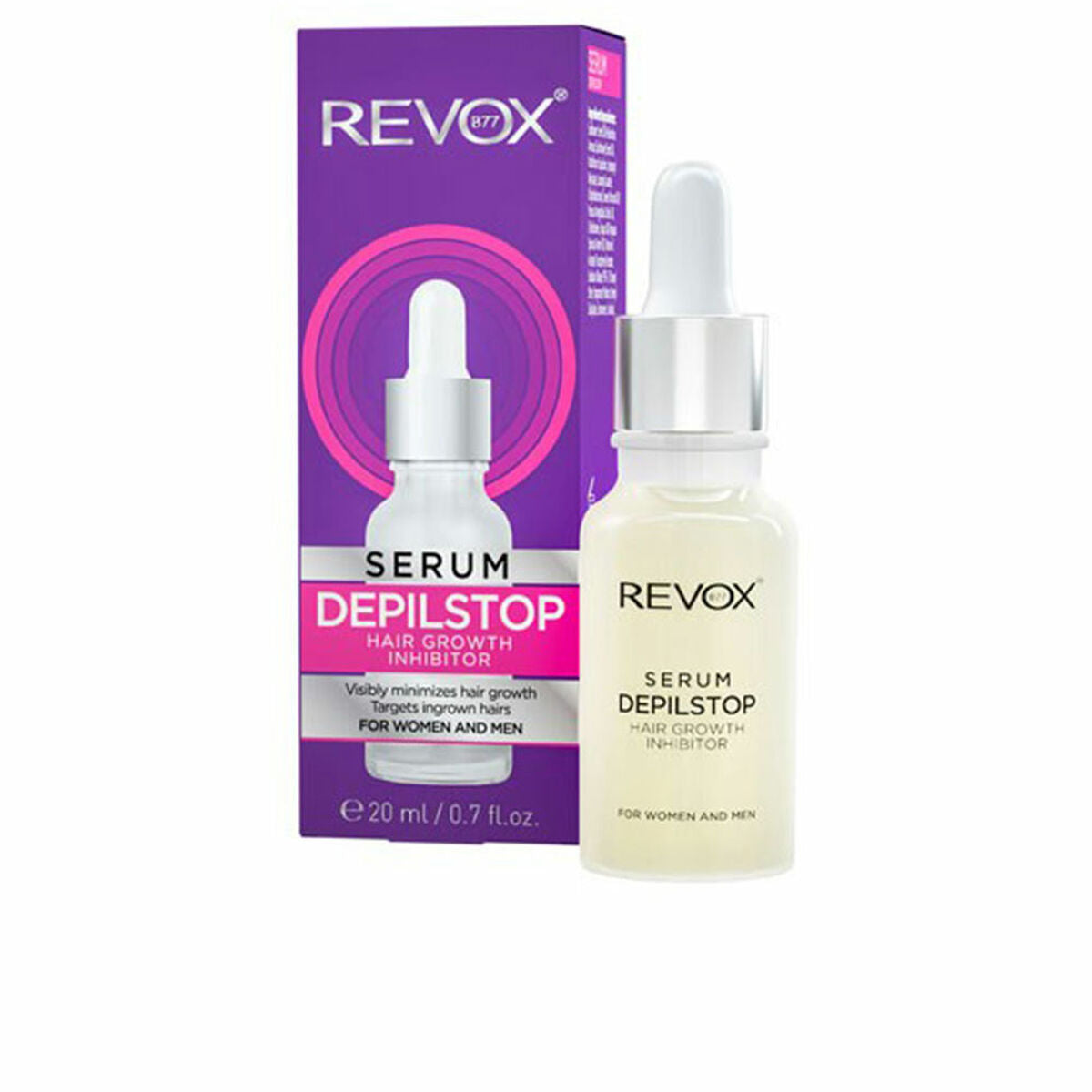 Hair Reduction Serum Revox B77 Depilstop 20 ml serum bottle