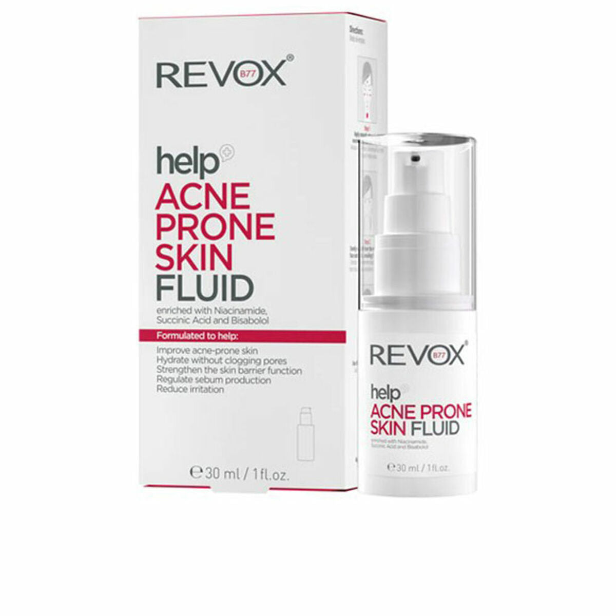 Day Cream Revox B77 Help Acne Prone Skin 30 ml for Women skincare packaging