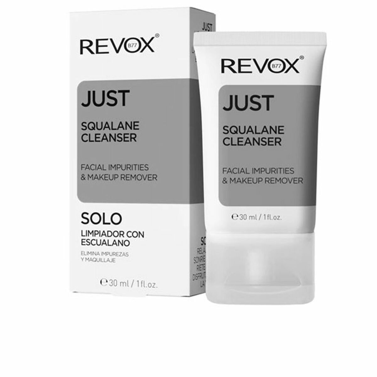 Facial Cleanser Revox B77 Just 30 ml Squalane for Women skincare packaging
