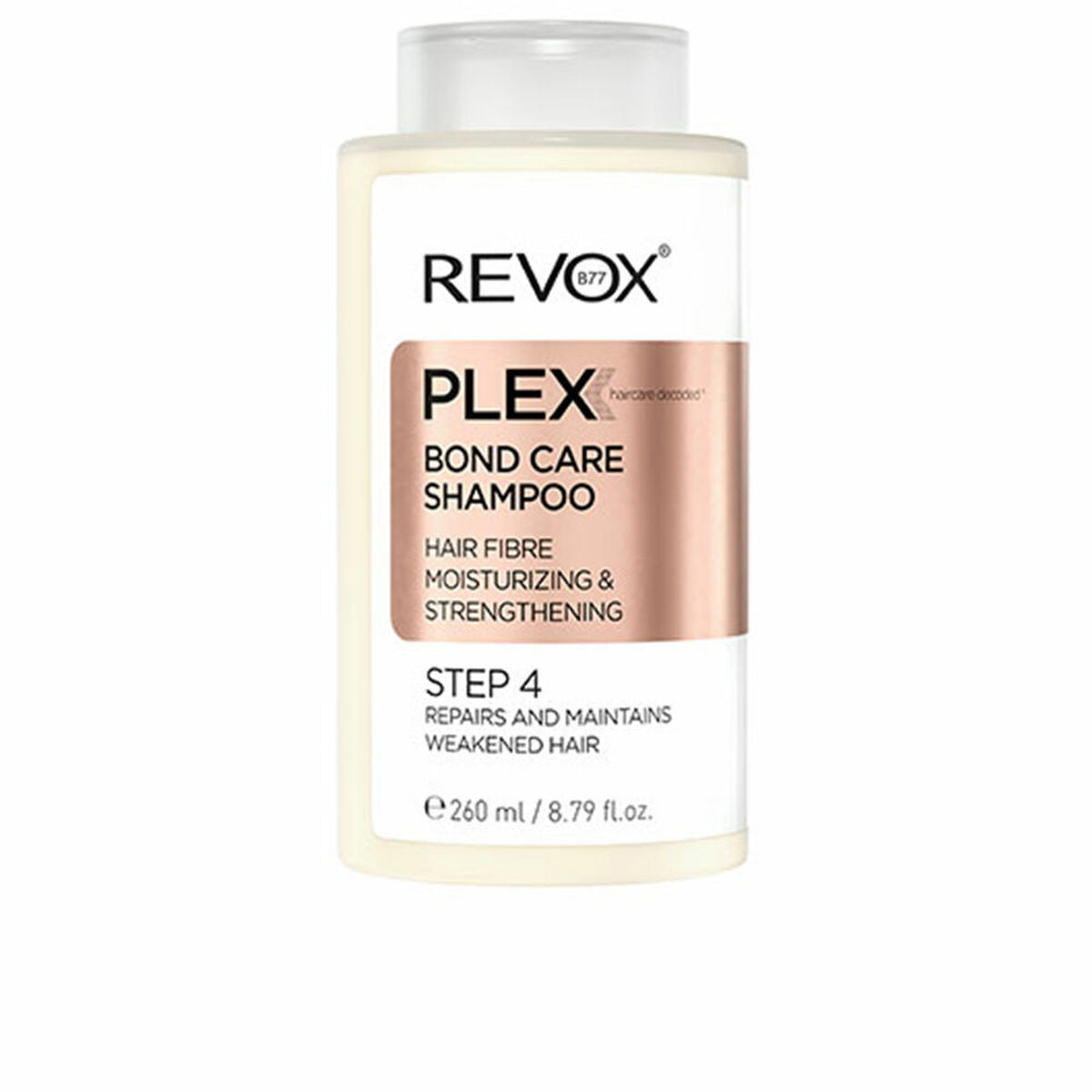 Restorative Shampoo Revox B77 Plex Step 4 260 ml for Women shampoo bottle