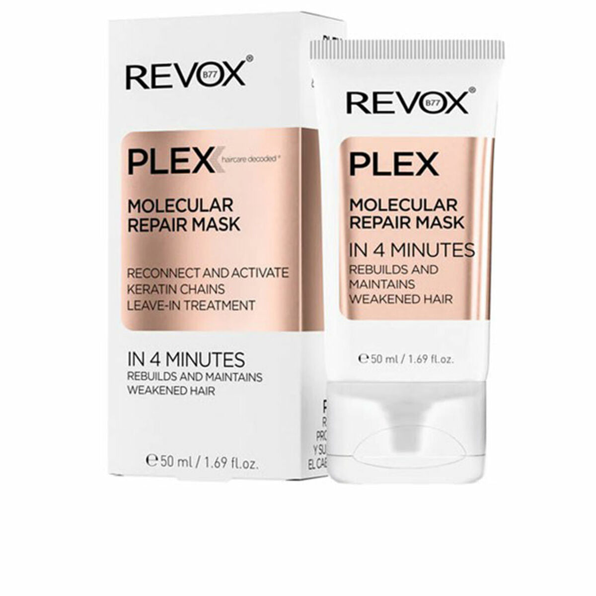 Restorative Hair Mask Revox B77 Plex 50 ml for Women hair mask packaging