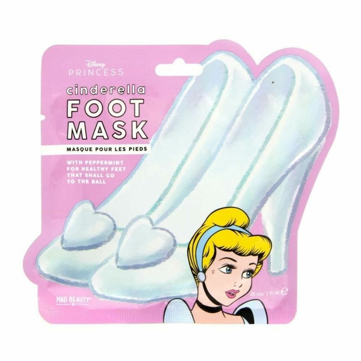 Foot Mask Mad Beauty Disney Princess Cinderella (25 ml) mask packaging
