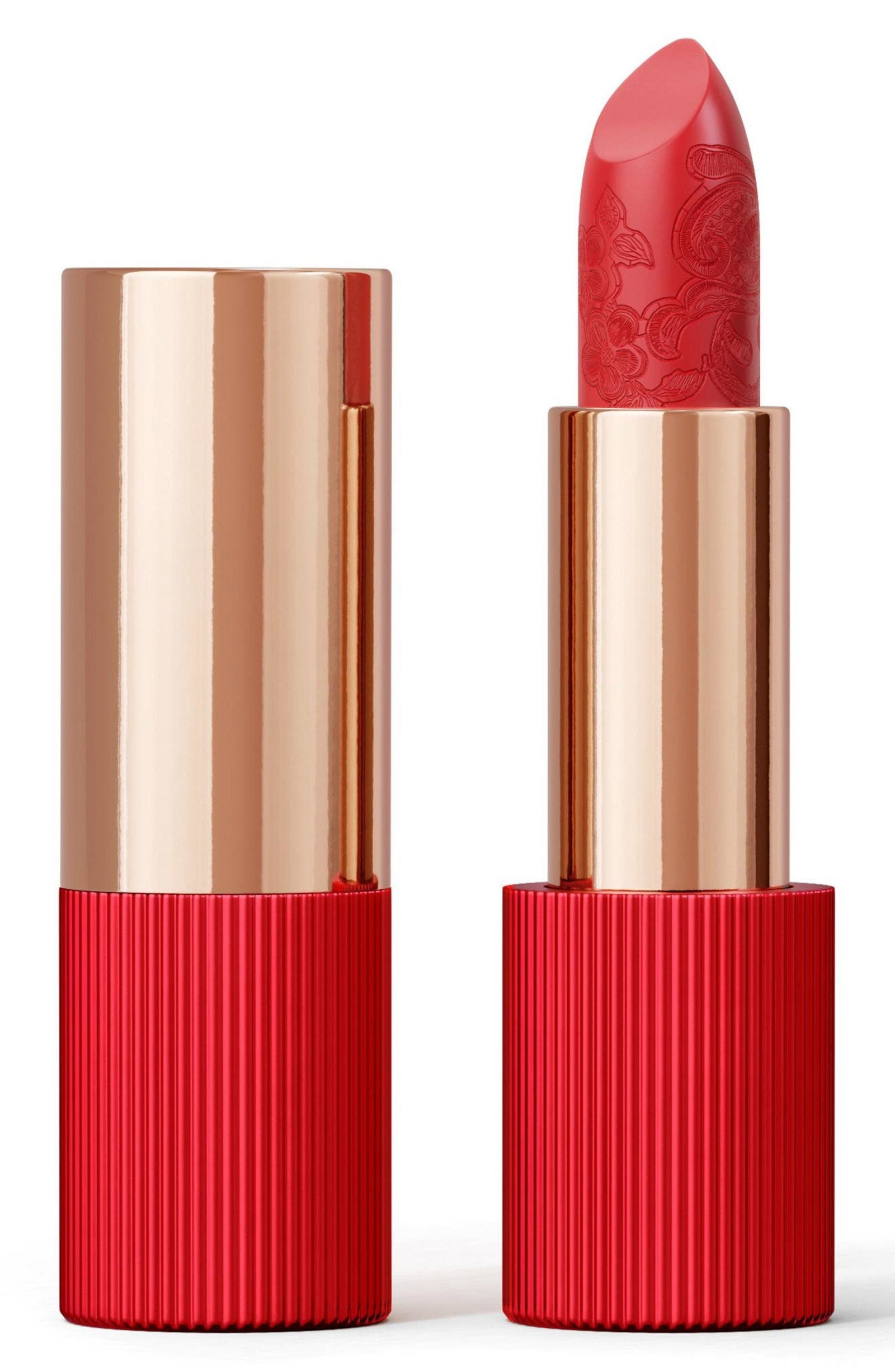 La Perla, Matte Silk, Matte, Cream Lipstick, 103, Coral Red, 3.5 g
