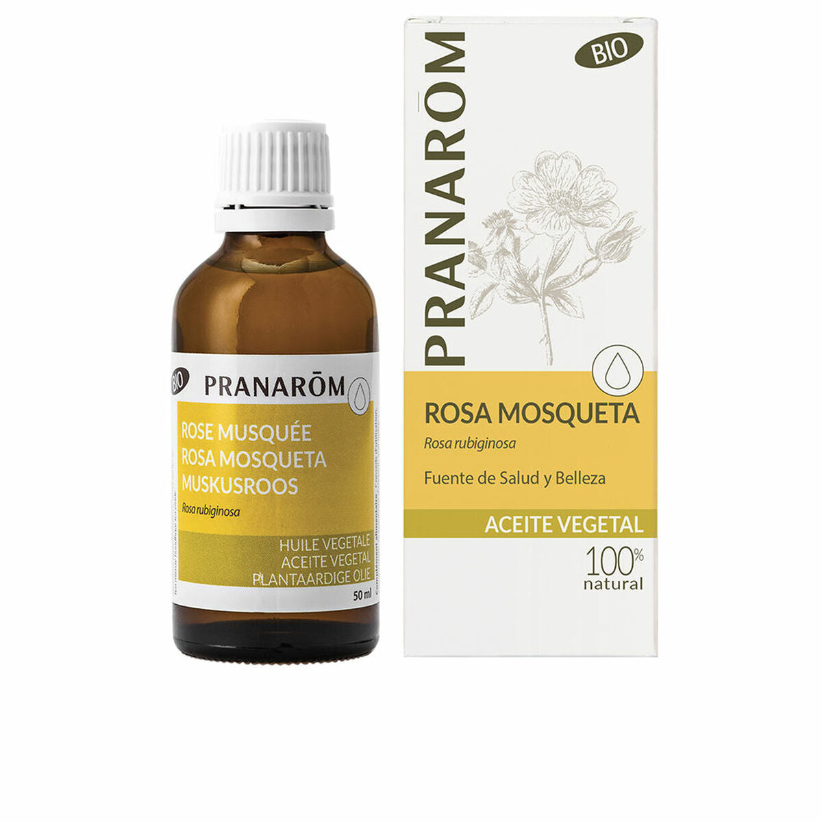Facial Oil Pranarôm 50 ml Rosehip product packaging