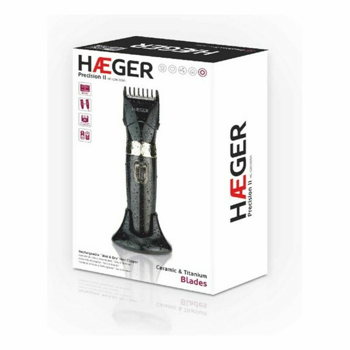Rechargeable Electric Shaver Haeger HC-03W.009A product packaging