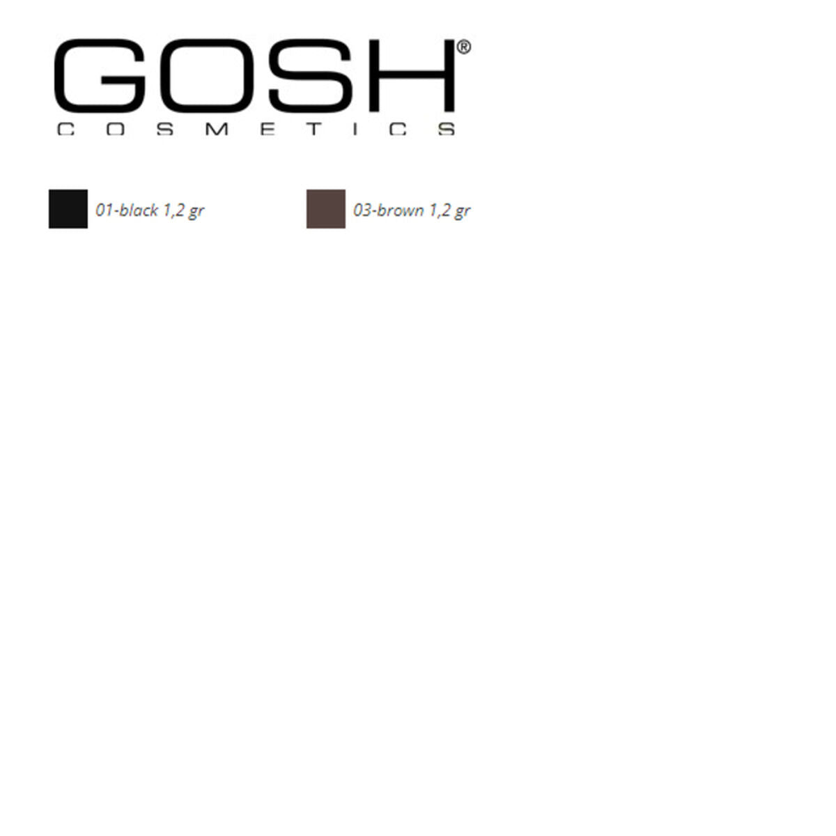 Eyeliner Intense Gosh Copenhagen (1,2 g) 1.2 g makeup packaging