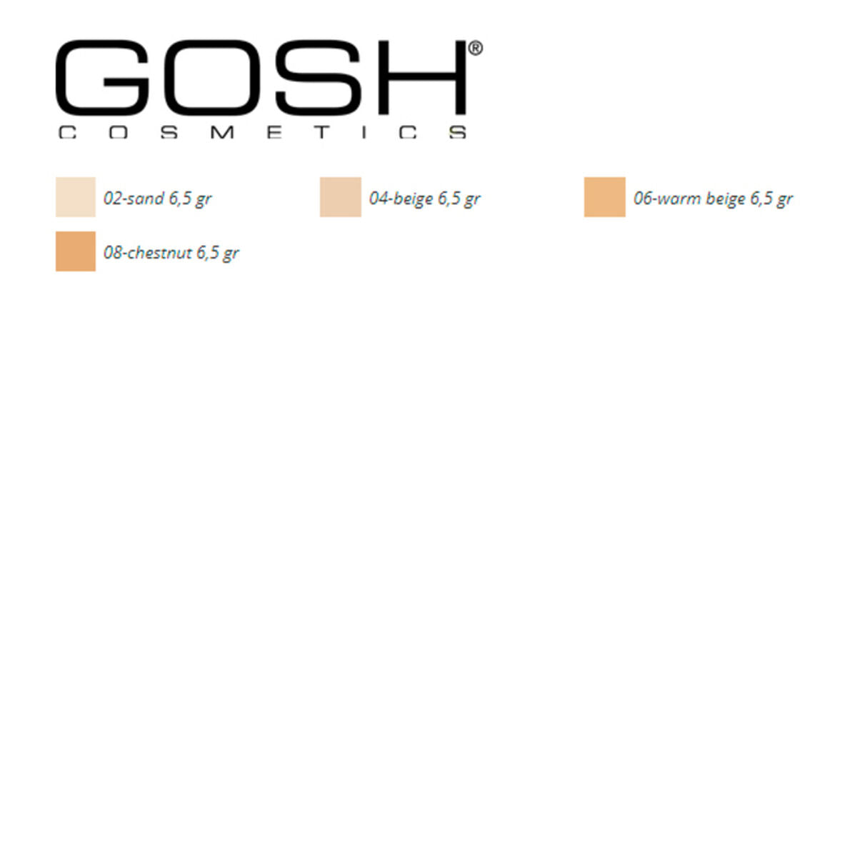 Compact Powders All in One Gosh Copenhagen (6,5 g) 6,5 g 6.5 g makeup packaging