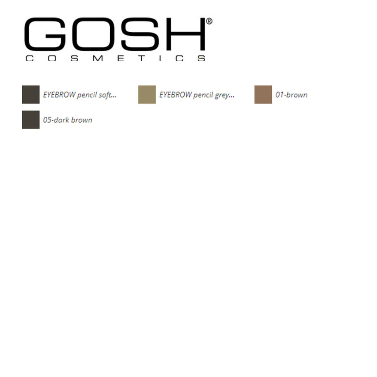 Eyebrow Make-up Gosh Copenhagen product packaging