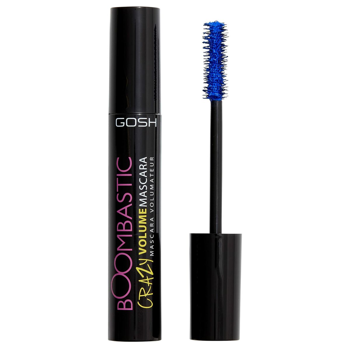 Volume Effect Mascara Gosh Copenhagen Boombastic Nº 002 Crazy blue 13 ml makeup packaging