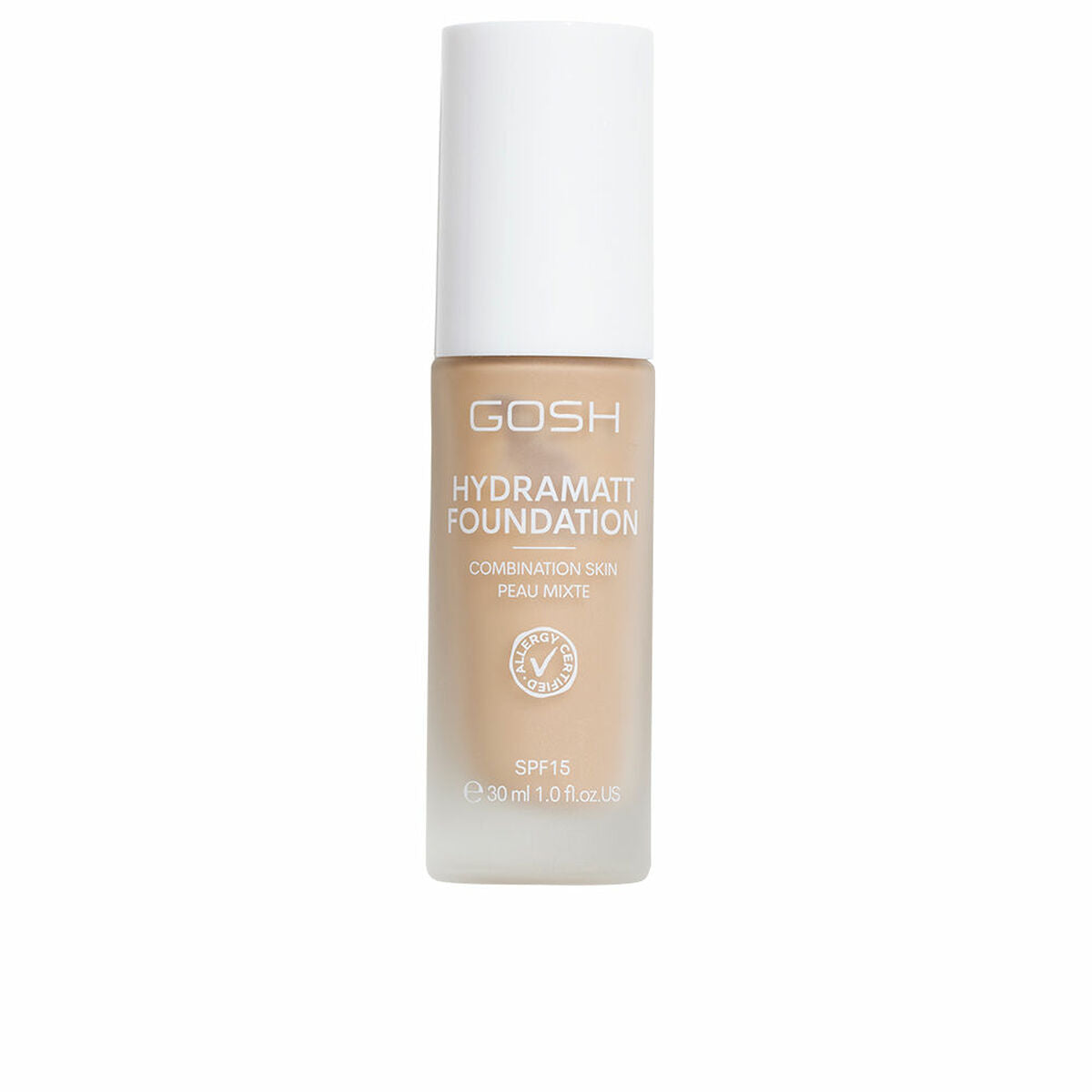 Crème Make-up Base Gosh Copenhagen HYDRAMATT Nº 008-Medium-Neutral Spf 15 30 ml product packaging