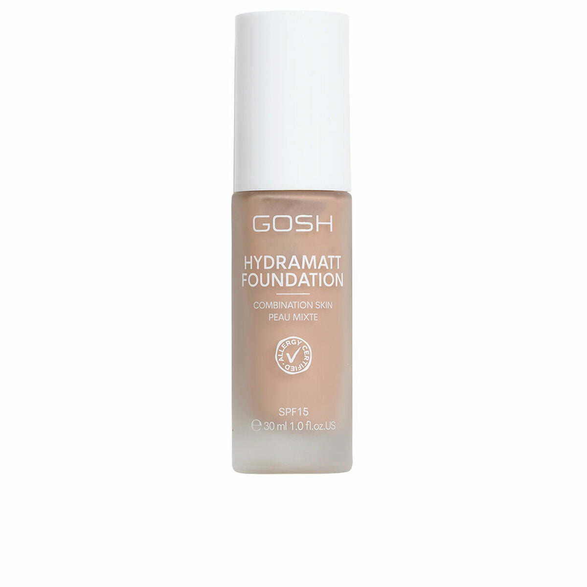 Crème Make-up Base Gosh Copenhagen HYDRAMATT Nº 008-Medium Red Spf 15 30 ml product packaging