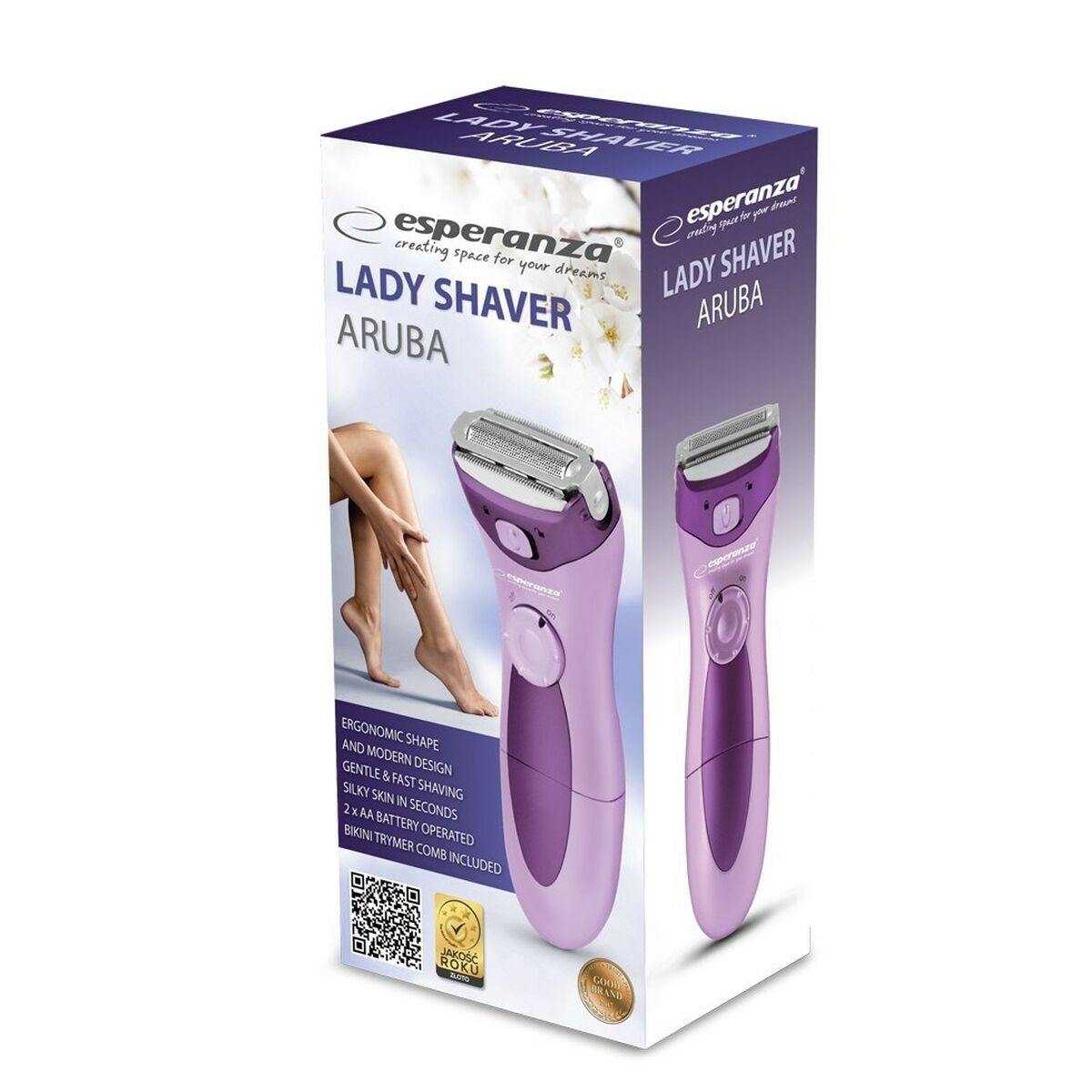 Shaver Esperanza EBG003V product packaging
