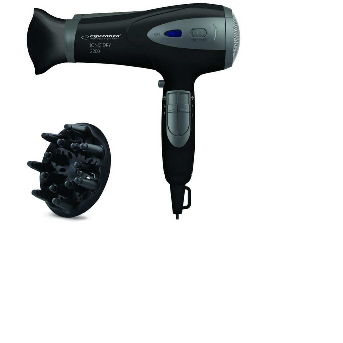 Hairdryer Esperanza EBH005K Black 2200 W product packaging