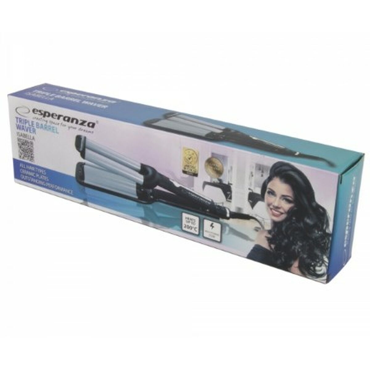 Curling Tongs Esperanza EBL013 product packaging