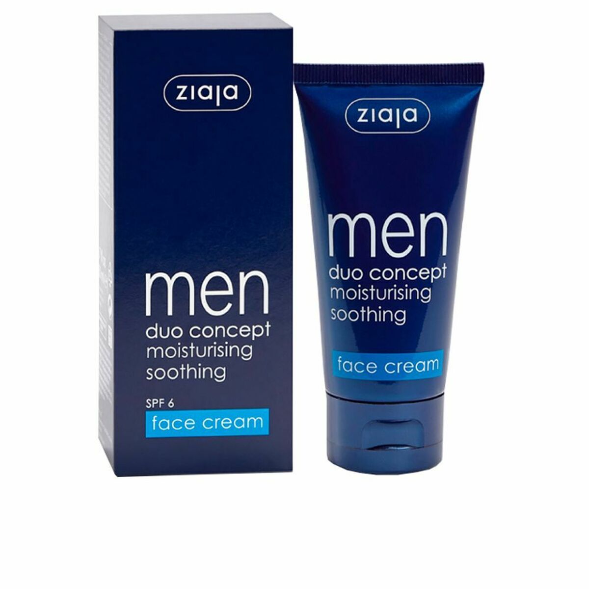 Hydrating Facial Cream Ziaja Men Spf 6 50 ml for Men skincare packaging