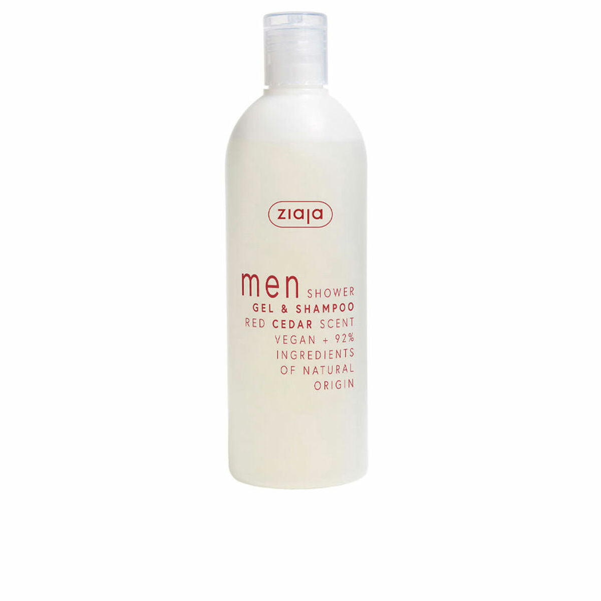 2-in-1 Gel and Shampoo Ziaja Men 400 ml Men Cedar for Men shampoo bottle