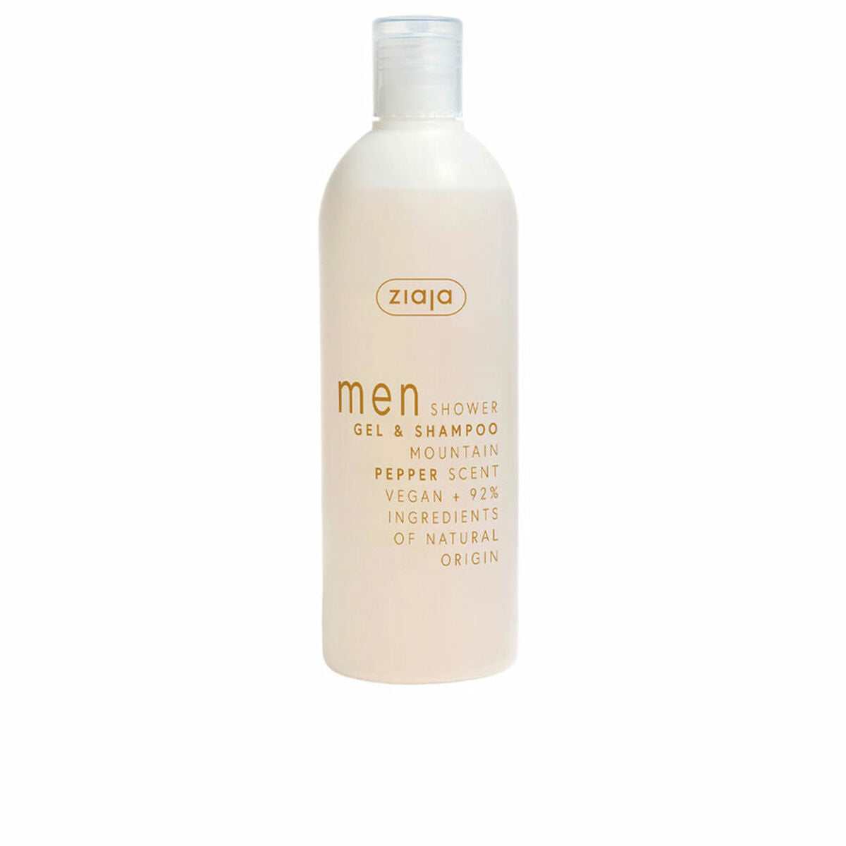 2-in-1 Gel and Shampoo Ziaja Men 400 ml for Men shampoo bottle