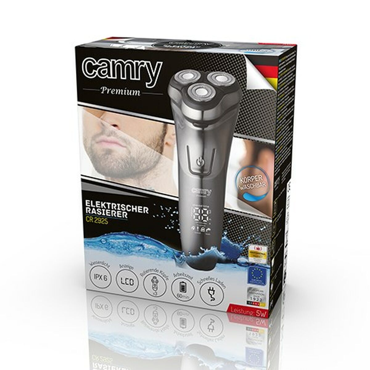 Rechargeable Electric Shaver Camry CR 2925 product packaging