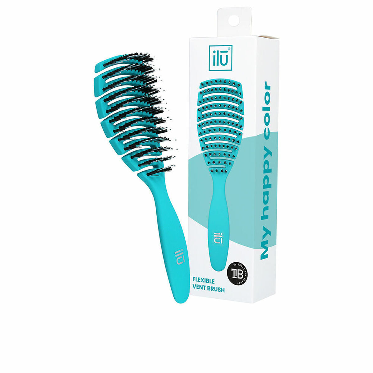 Detangling Hairbrush Ilū Flexible Vent Blue Ocean Blue (1 Unit) product packaging