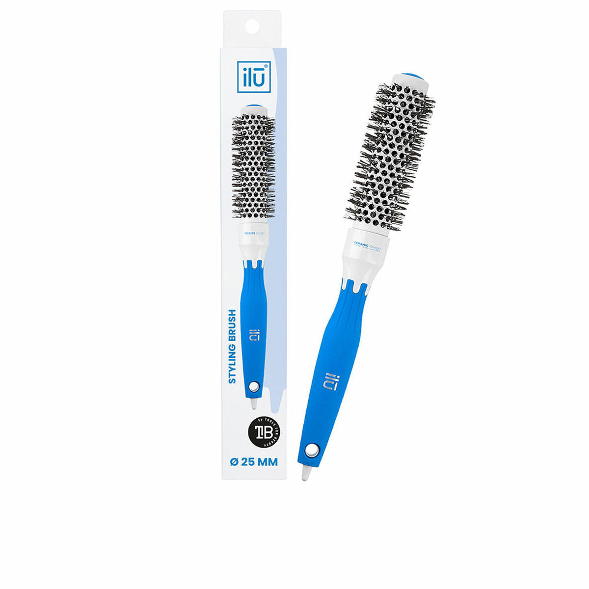 Styling Brush Ilū Styling Blue Ceramic Ø 25 mm product packaging