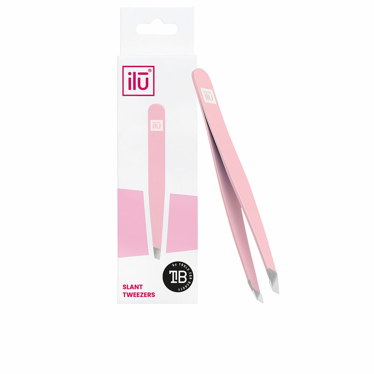 Tweezers for Plucking Ilū Slant Pink (1 Unit) product packaging