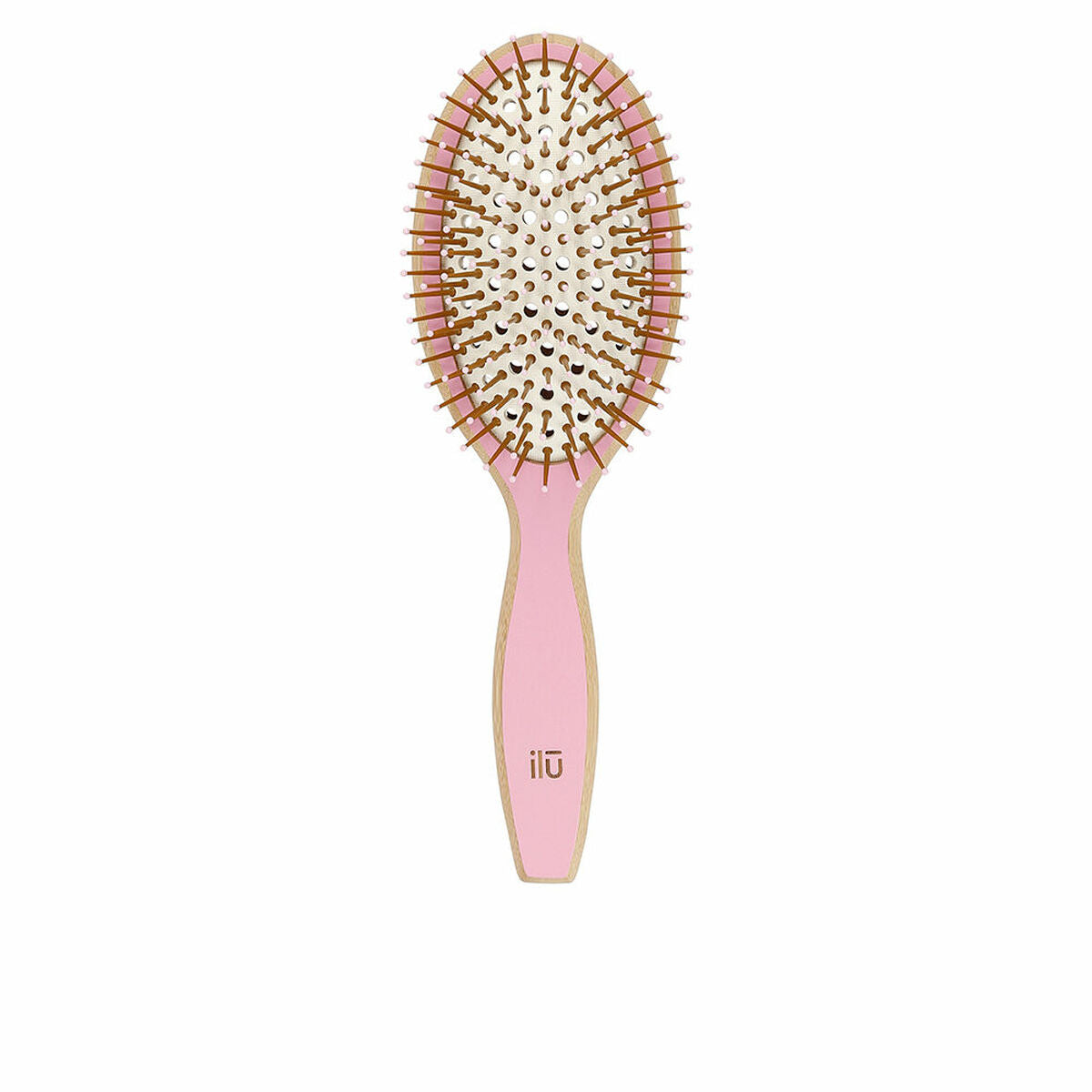 Detangling Hairbrush Ilū Bamboom Pink Oval product packaging