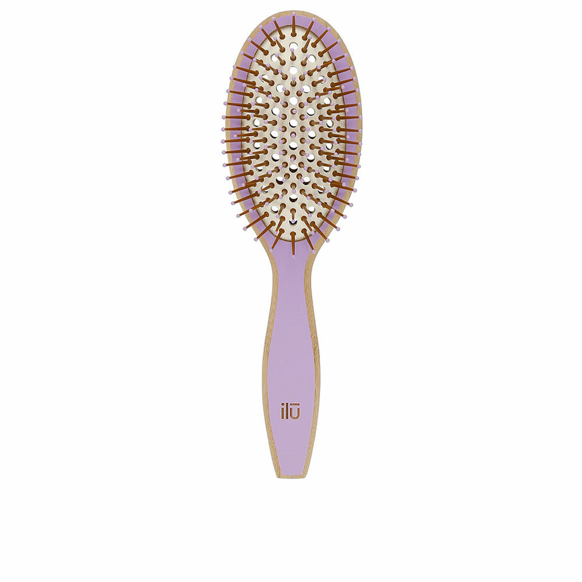 Detangling Hairbrush Ilū Bamboom Purple Medium Oval product packaging