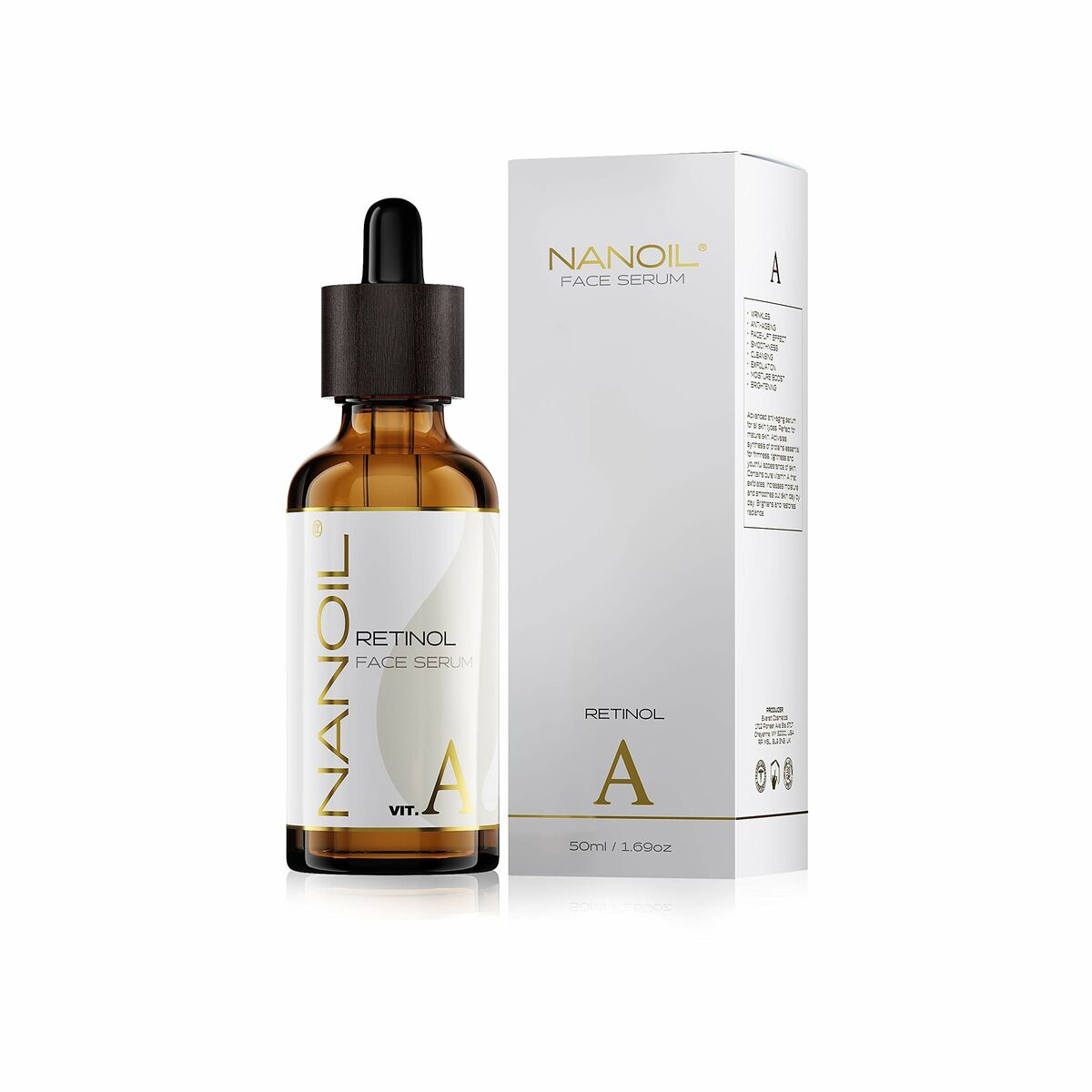 Anti-Ageing Serum Nanoil Face Serum 50 ml Retinol for Women serum bottle