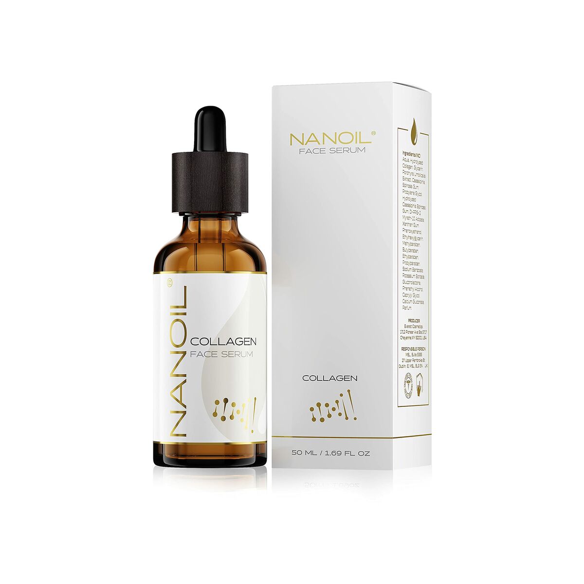 Restorative Serum Nanoil Face Serum 50 ml Collagen for Women serum bottle