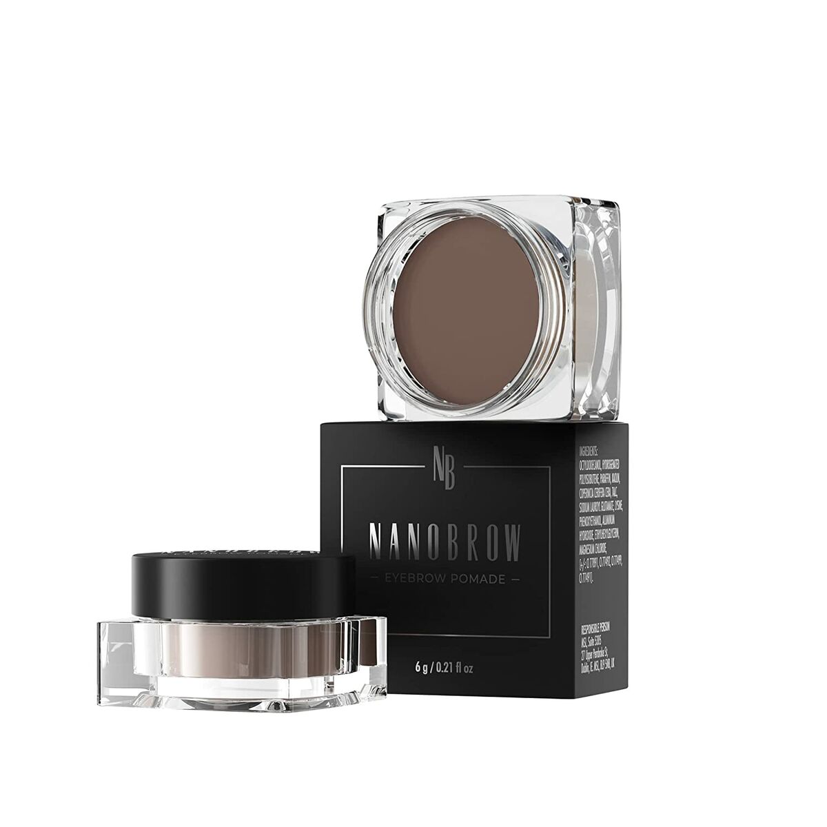 Eyebrow Make-up Nanobrow Eyebrow Pomade Dark brown 6 g Ointment product packaging