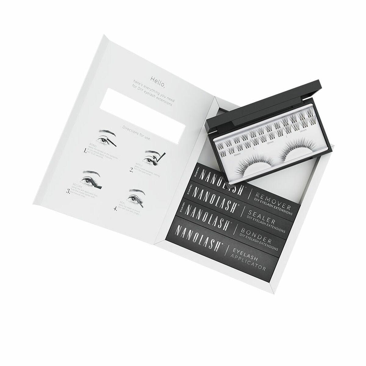 Set of false eyelashes Nanolash Innocent 5 Pieces product packaging