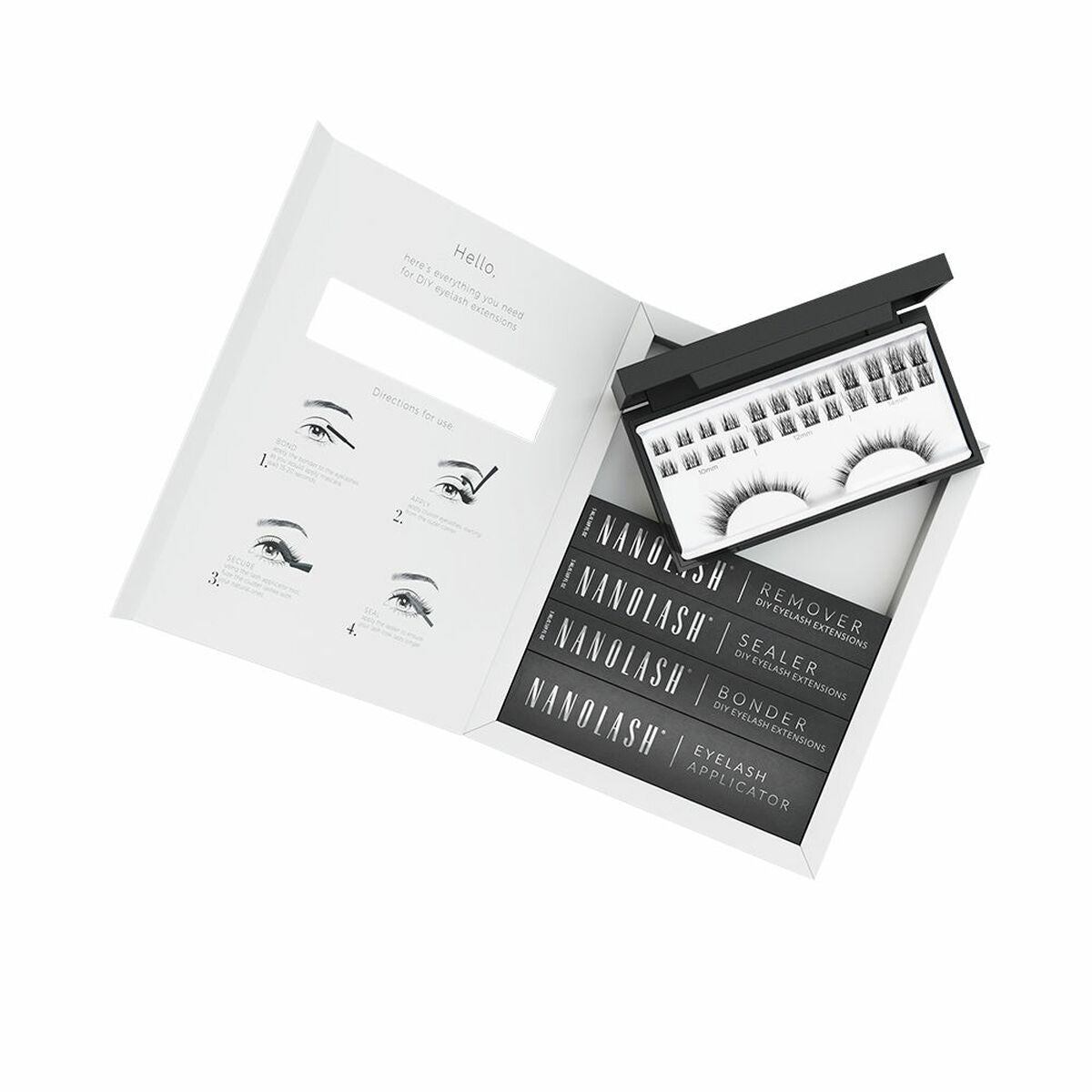 Set of false eyelashes Nanolash Divine 5 Pieces product packaging