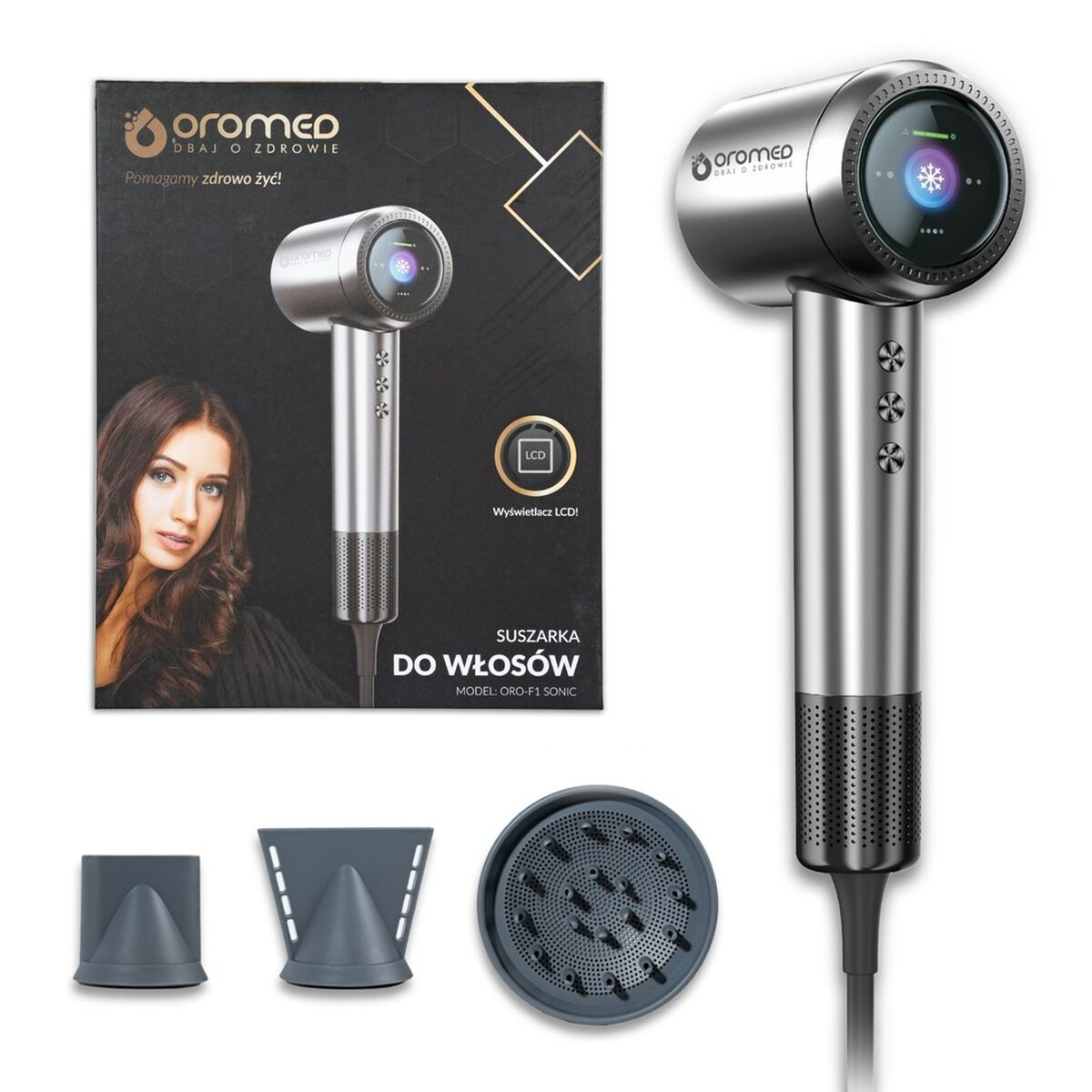 Hairdryer Oromed ORO- F1 SONIC product packaging
