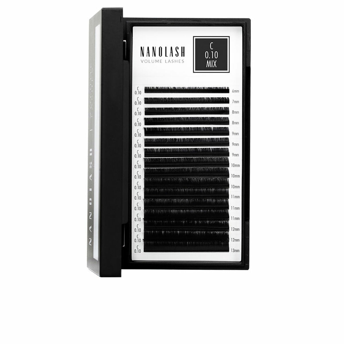 Set of false eyelashes Nanolash VOLUME LASHES Extensions 6-13 mm product packaging