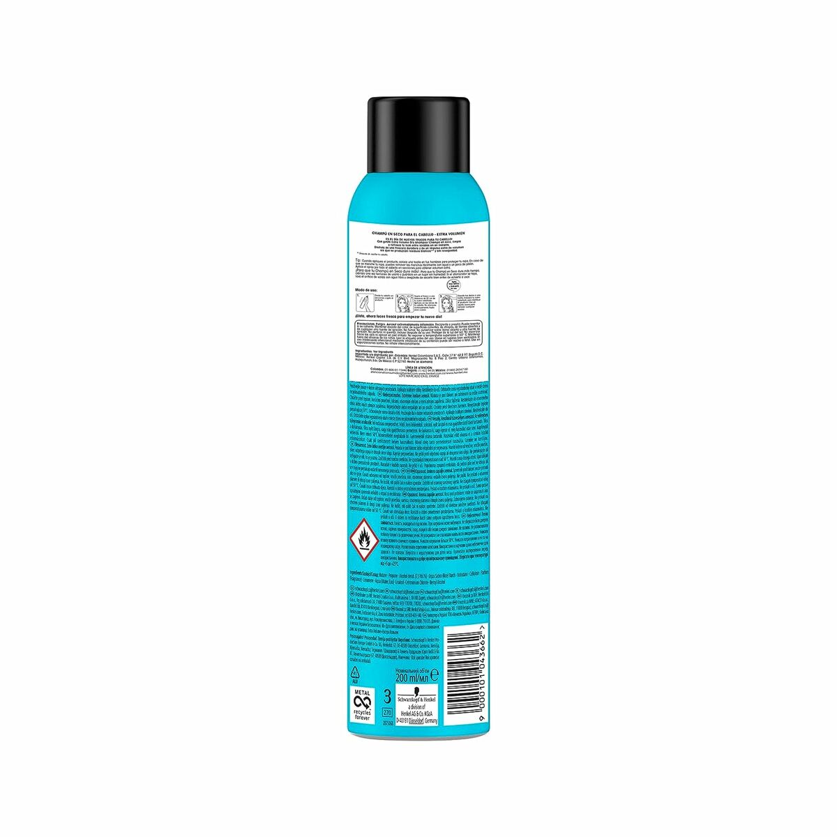 Dry Shampoo Schwarzkopf Extra Volume 200 ml for Women shampoo bottle