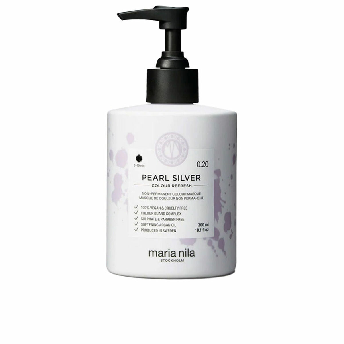Semi-permanent coloring mask Maria Nila COLOUR REFRESH Nº 0.20-Pearl Silver 300 ml for Women mask packaging
