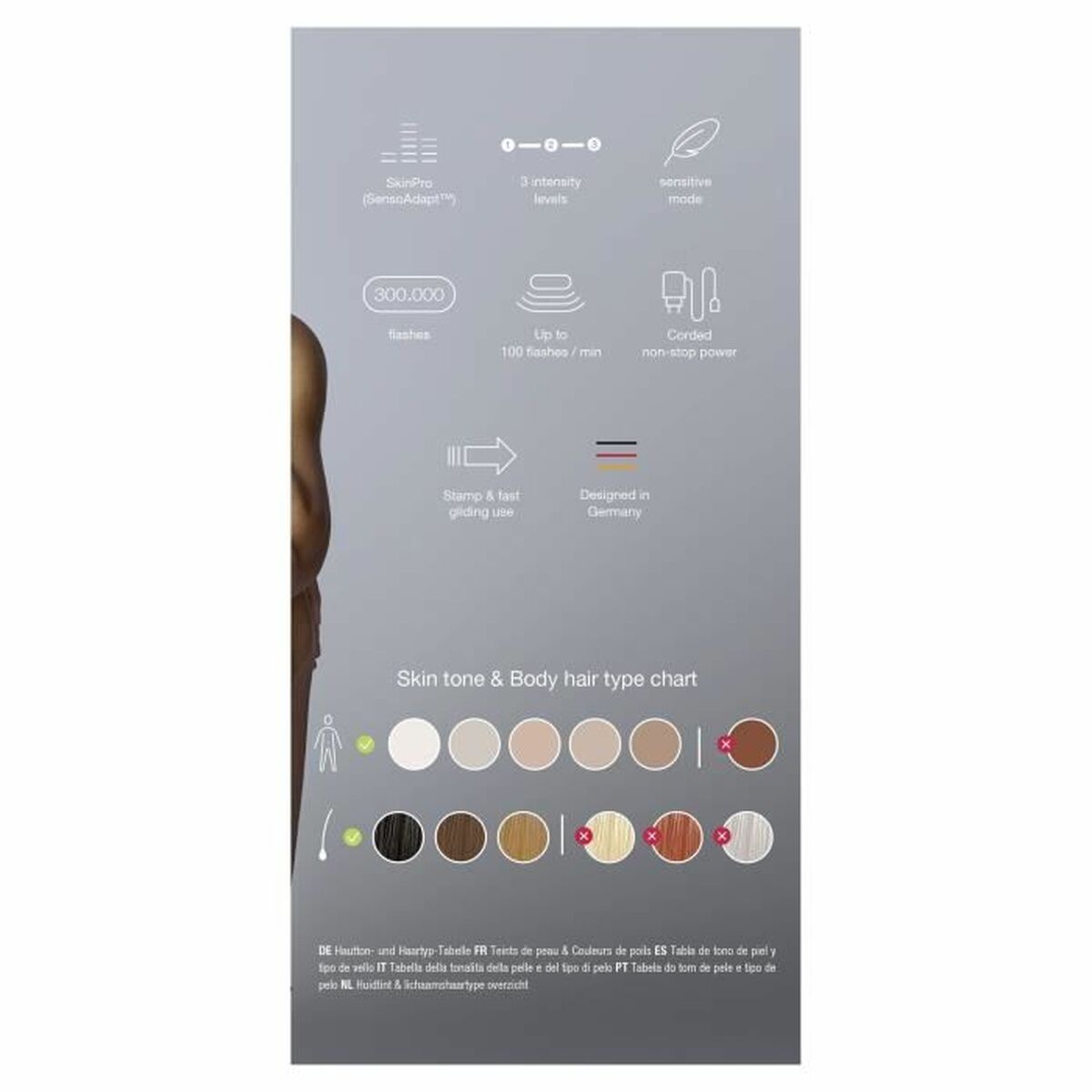 Electric Hair Remover Braun product packaging
