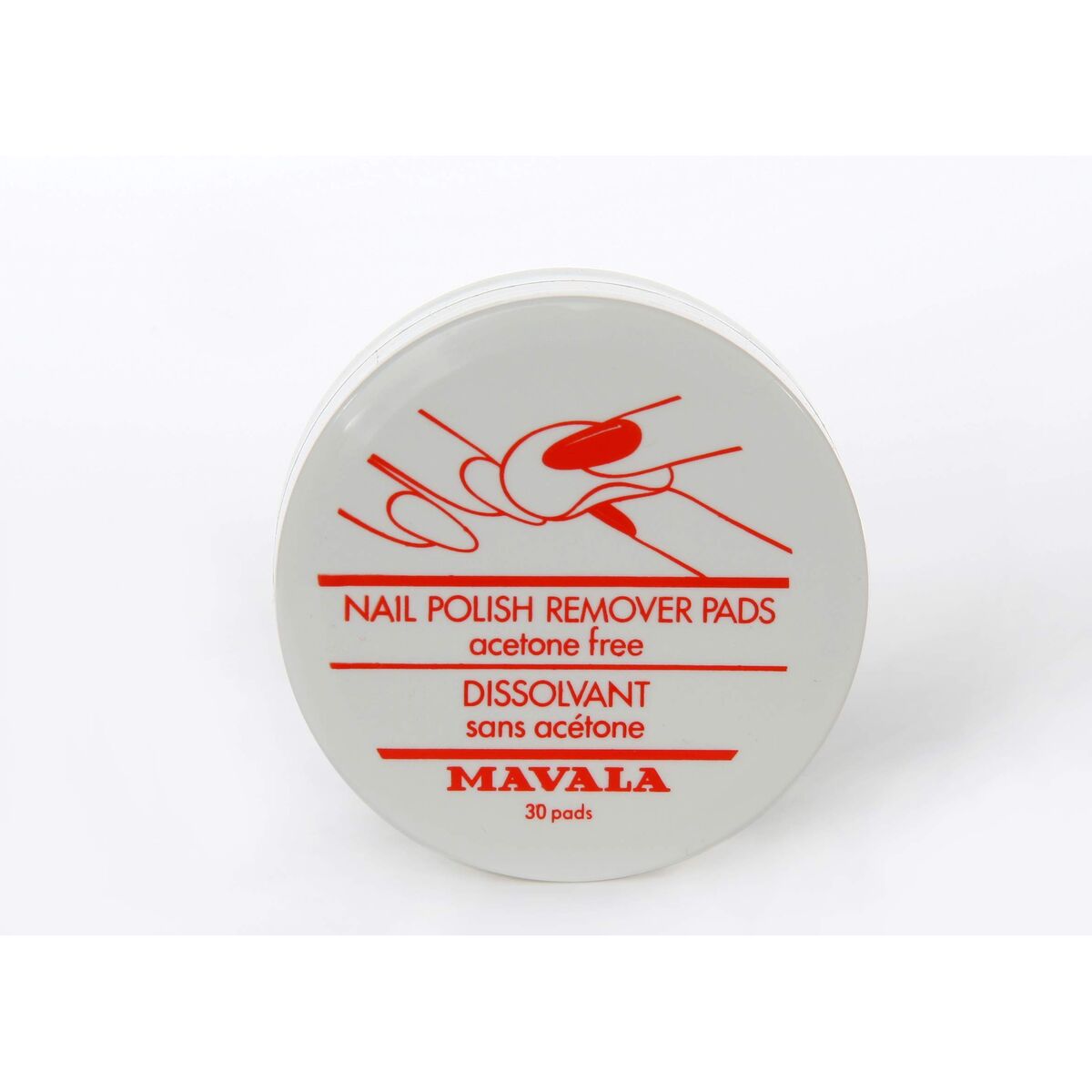 Nail polish remover Mavala NAIL POLISH Nail polish removing discs/pads 30 Pieces product packaging