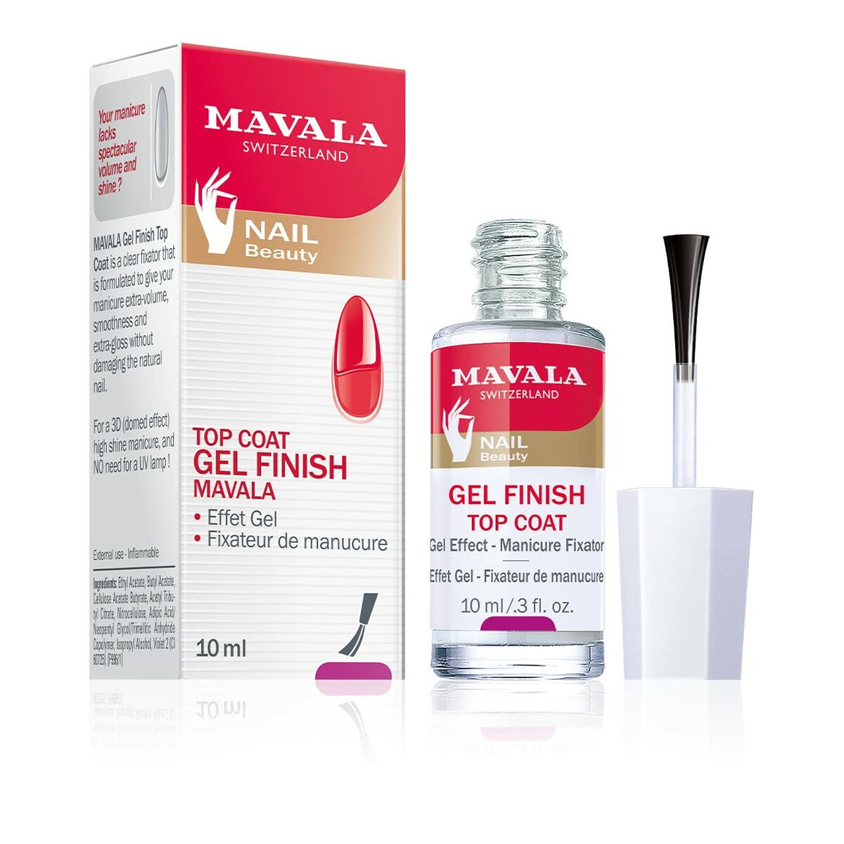 Top Coat Mavala Nail Beauty 10 ml product packaging