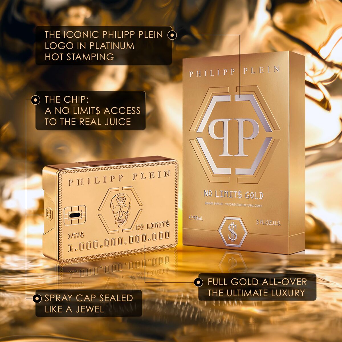 Women's Perfume PHILIPP PLEIN NO LIMITS EDP 90 ml for Men bottle