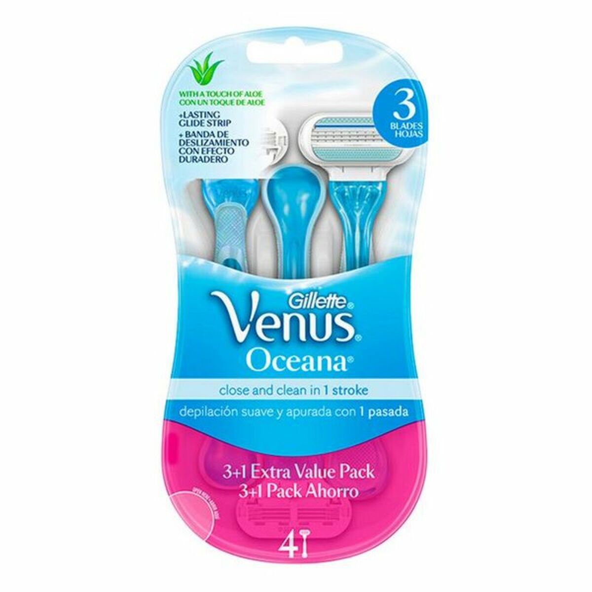 Disposable Razor Gillette VENUS (4 Units) product packaging