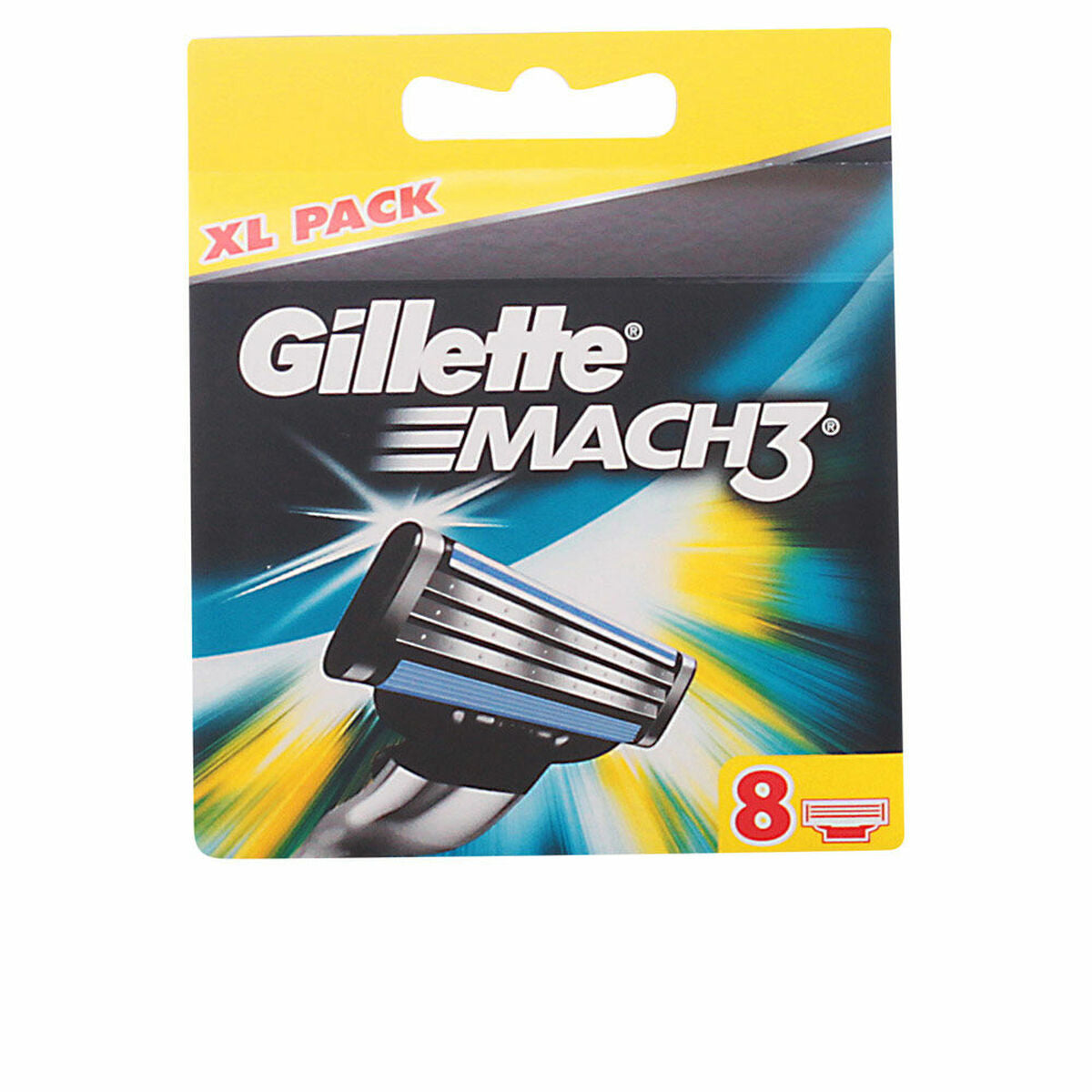 Shaving Blade Refill Gillette Mach 3 (8 uds) for Men product packaging