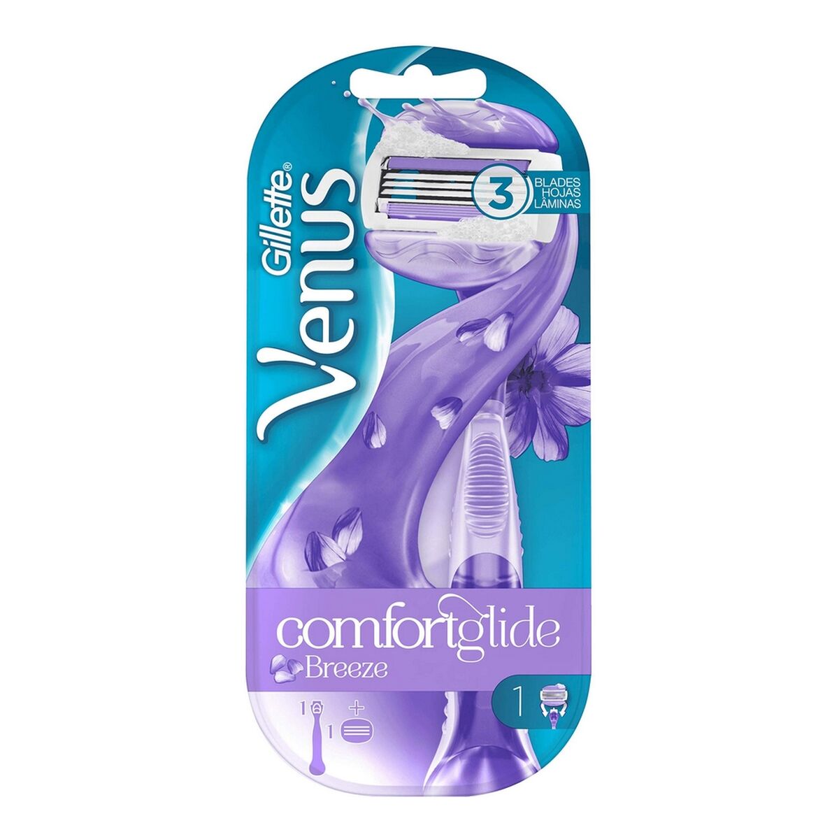 Manual shaving razor Confortglide Gillette Venus for Women product packaging