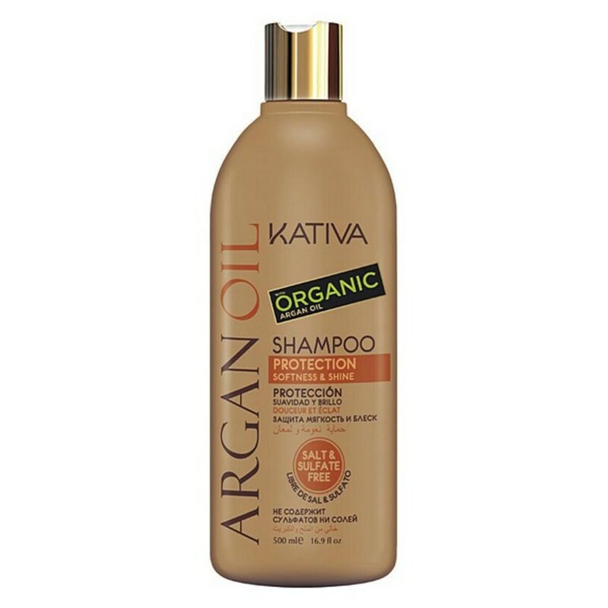 Moisturizing Shampoo Argan Oil Kativa (500 ml) (500 ml) shampoo bottle