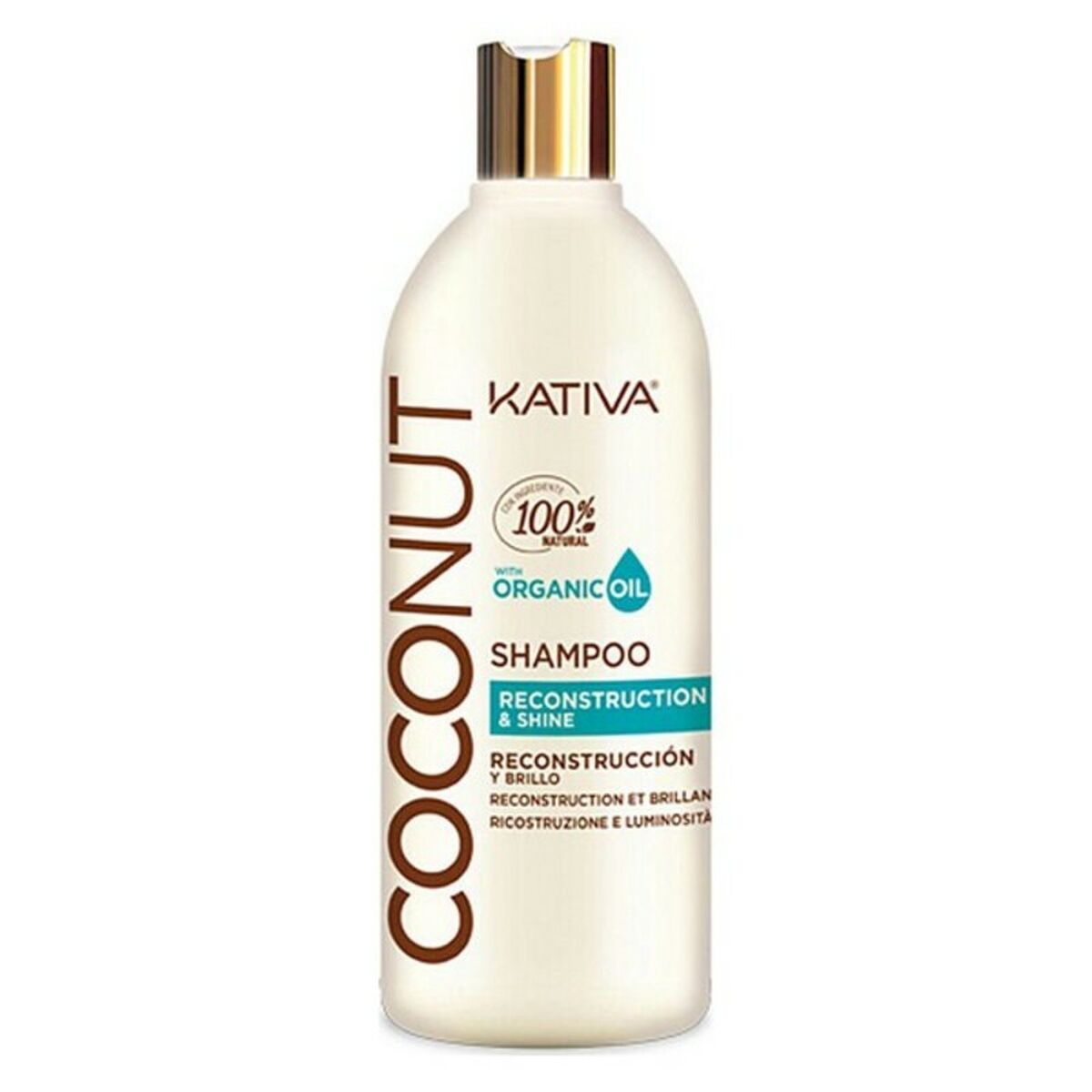 Moisturizing Shampoo Coconut Kativa (500 ml) (500 ml) shampoo bottle