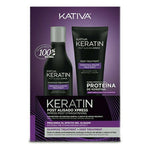 Brazilian Hair Straightener Set Kativa Keratin Express Post Alisado Lote 2 Pieces product packaging